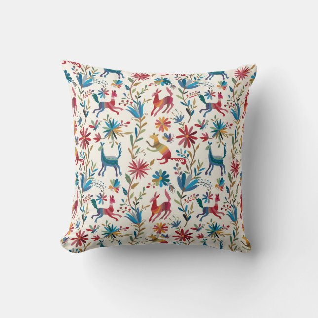 Otomi-Inspiriertes Design Kissen (Vorderseite)
