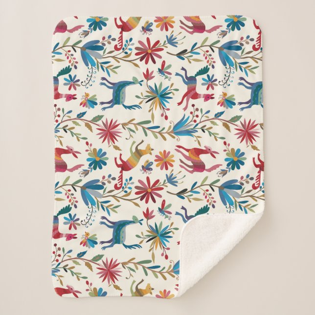 Otomi-Inspiriertes Design Sherpadecke (Vorderseite)