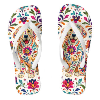 Otomi Kunst Hund Flip Flops