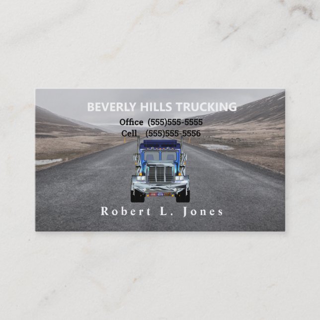 OTR Truckers Business Card Visitenkarte (Vorderseite)