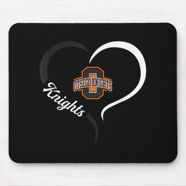 Otsego Knights Logo Halbherz Slogan Hs Mousepad (Vorne)