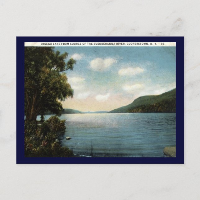 Otsego Lake, Cooperstown NY 1922 Vintag Postkarte (Vorderseite)