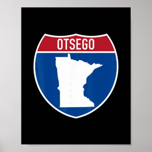 Otsego Minnesota Karte Autobahn Interstate Schild
