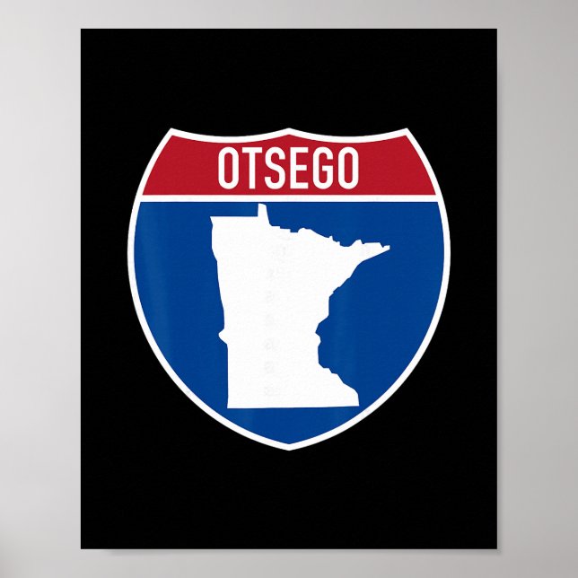 Otsego Minnesota Karte Autobahn Interstate Schild  (Vorne)