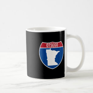 Otsego Minnesota Karte Autobahn Interstate Schild Kaffeetasse