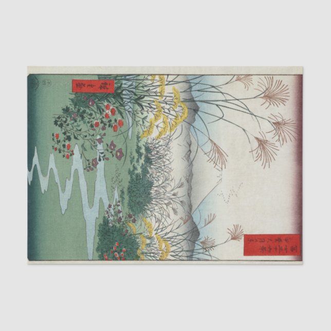 Otsuki-Felder in der Provinz Kai Seidenpapier (Vorderseite)