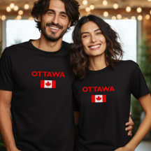 Ottawa Canada Canadian Flag Dark Color