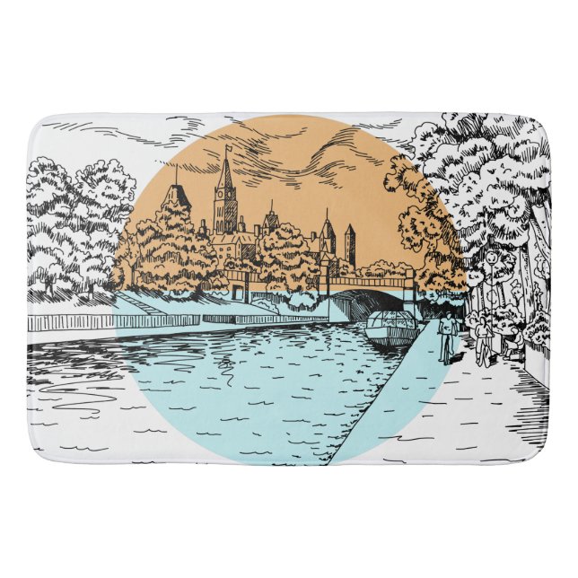 Ottawa Canada Illustration bath mattes Badematte (Vorderseite)