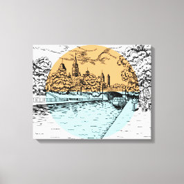 Ottawa Canada Illustration Canvas print Leinwanddruck