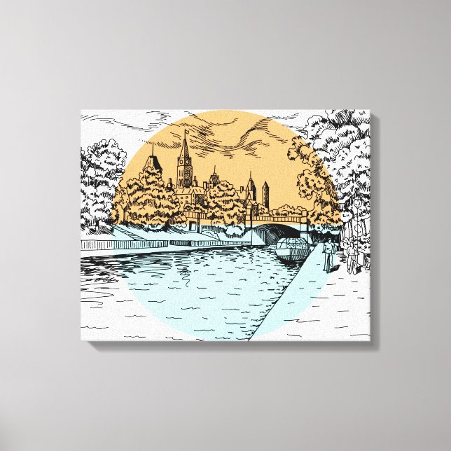 Ottawa Canada Illustration Canvas print Leinwanddruck (Vorderseite)
