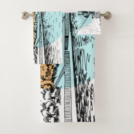 Ottawa Canada Illustration Tuch Set