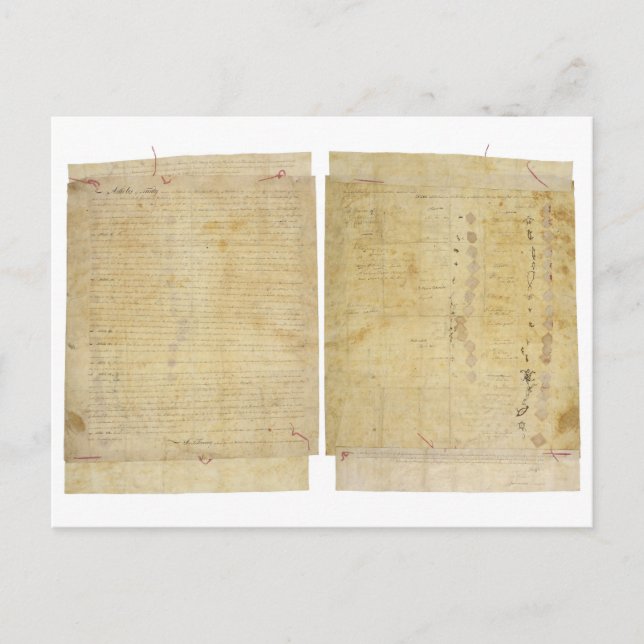 Ottawa Chippewa Wyandot Potawatomi Indischer Vertr Postkarte (Vorderseite)