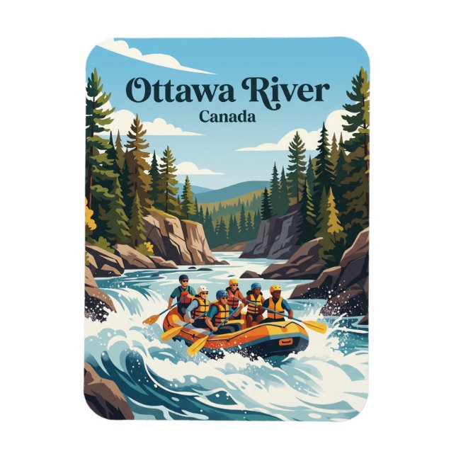 Ottawa Fluss Kanada Magnet (Vertikal)