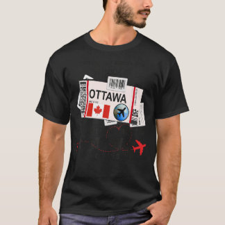 Ottawa Girl Ottawa Boarding Pass Ottawa T-Shirt