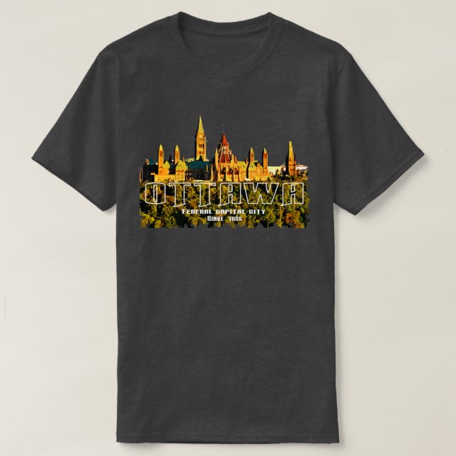 Ottawa Hauptstadt Kanada T-Shirt (Design vorne)