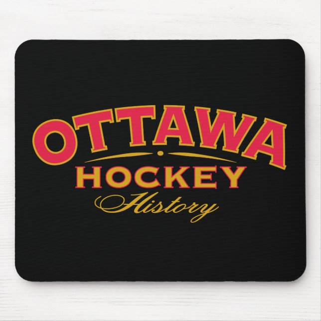 Ottawa Hockey History Black Mouse Pad Mousepad (Vorne)
