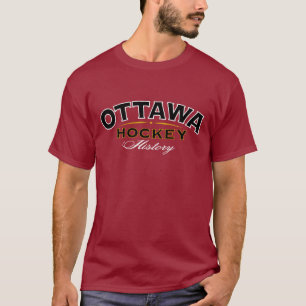Ottawa Hockey History Dark Red T - Shirt