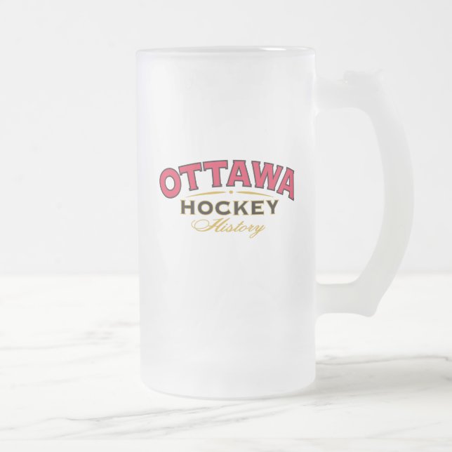 Ottawa Hockey History Mattiert Glass Tasse (Rechts)