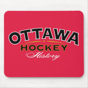Ottawa Hockey History Red Mouse Pad Mousepad