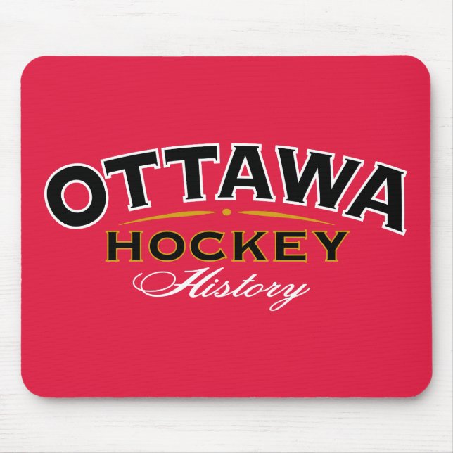 Ottawa Hockey History Red Mouse Pad Mousepad (Vorne)
