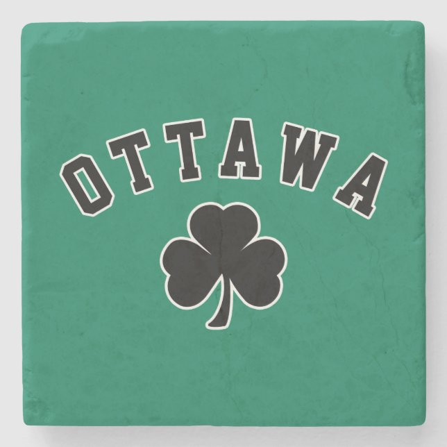 Ottawa Irisch Steinuntersetzer (Vorderseite)