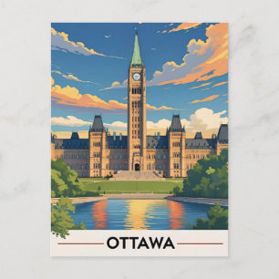 Ottawa Kanada Gebäude des Parlaments, City Skyline Feiertagspostkarte