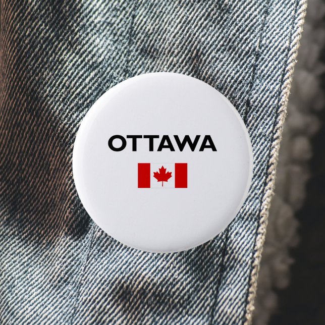 Ottawa Kanada Kanadische Flagge Licht Farbe Button (Von Creator hochgeladen)