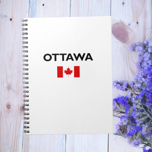 Ottawa Kanada Kanadische Flagge Licht Farbe Notizblock