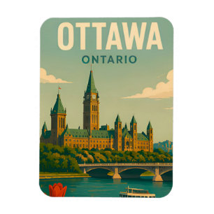 Ottawa Kanada Parlament Skyline Reise Magnet