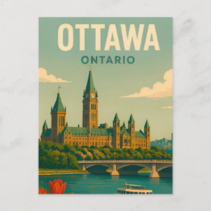 Ottawa Kanada Parlament Skyline Reise Postkarte