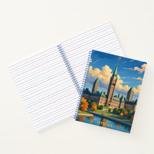 Ottawa Kanada Parlamentsgebäude, Stadt-Skyline Notizbuch