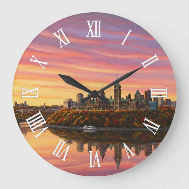 Ottawa Kanada Reise Große Wanduhr (Vorderseite)