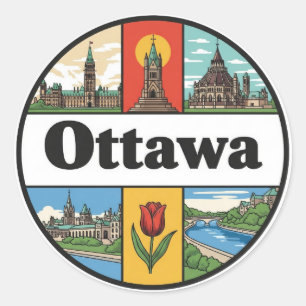 Ottawa Kanada Reise Runder Aufkleber