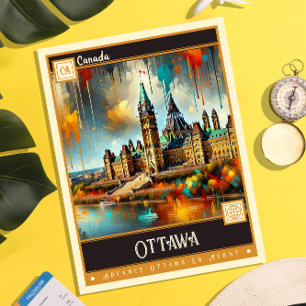Ottawa, Kanada   Vintage-Gemälde Postkarte