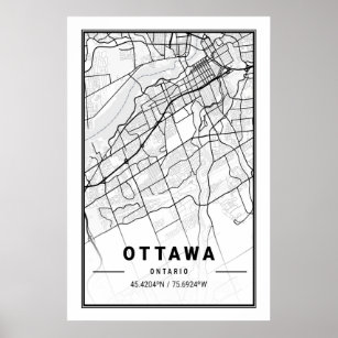 Ottawa Ontario Kanada Reiseplan Poster
