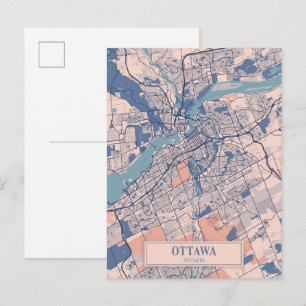 Ottawa Ontario Kanada Windige Stadtkarte Reise Postkarte