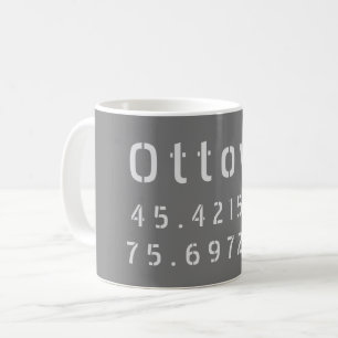 Ottawa Ontario Latitude & Longitude Kaffeetasse