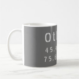 Ottawa Ontario Latitude & Longitude Kaffeetasse