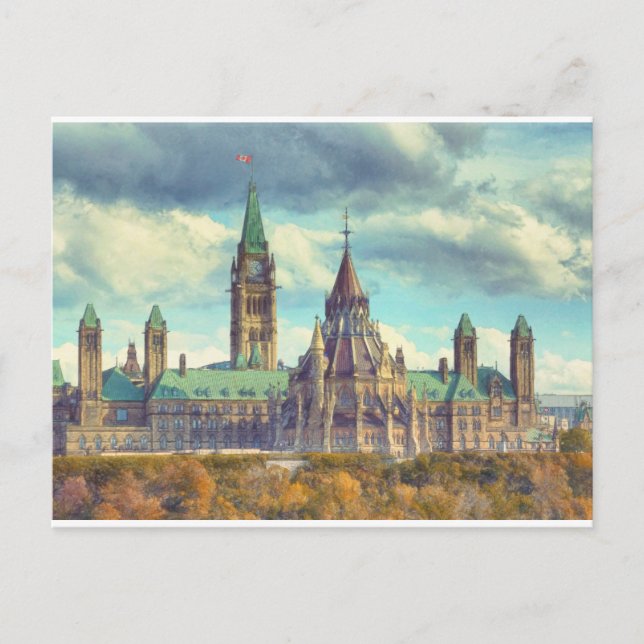Ottawa Parliament Hill Ontario Kanada Art Postkarte (Vorderseite)