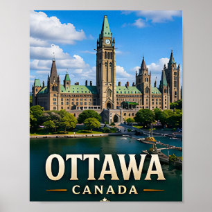 Ottawa Parliament Hill und kanadisches Erbe Poster