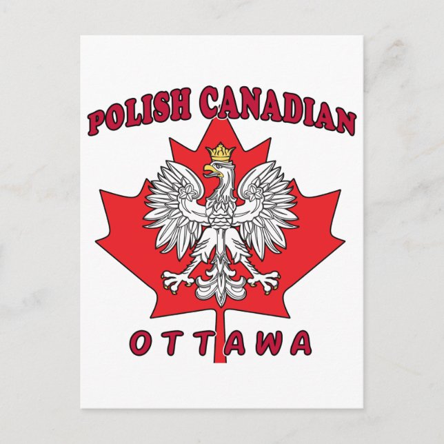 Ottawa Polnischer Kanadier Leaf Postkarte (Vorderseite)