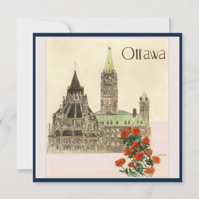 Ottawa Printable Karte (Vorderseite)