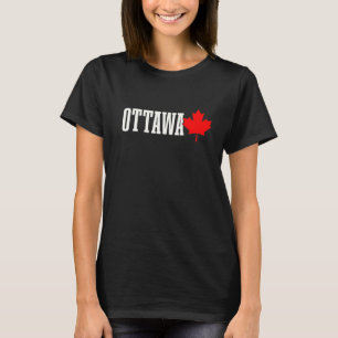 Ottawa Quebec Maple Leaf Kanada Kanadischer Flagge T-Shirt