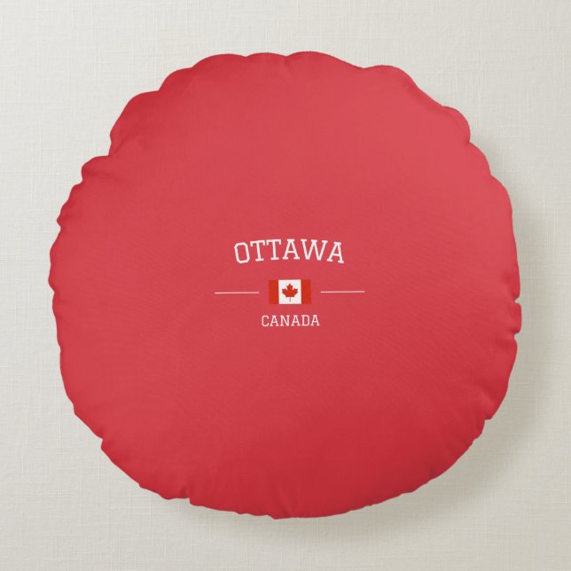 Ottawa Rundes Kissen (Vorderseite)