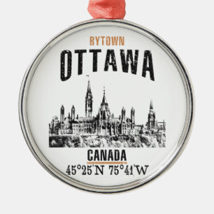 Ottawa Silbernes Ornament