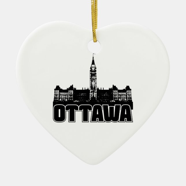 Ottawa-Skyline Keramikornament (Vorne)