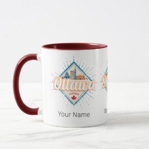 Ottawa Skyline Ontario Retro Kanada Vintag Tasse