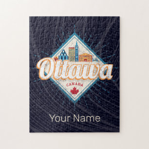 Ottawa Skyline Ontario Retro Kanada Vintage Puzzle