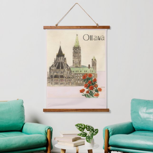 Ottawa Wall Print Hangband Wandteppich Mit Holzrahmen (Wohnzimmer)