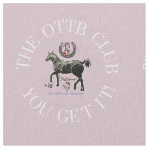 OTTB CLUB , PINK Fabric Stoff
